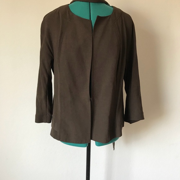 SOLD brown jacket comfy sz 16 Talbots - Picture 2 of 7